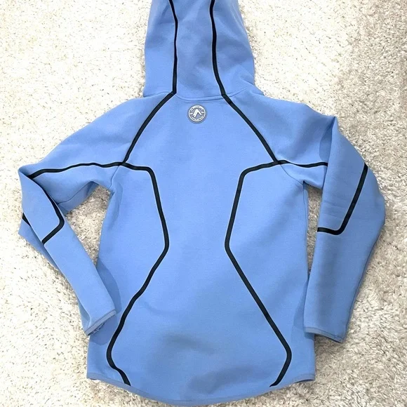 ALPHALET Men’s Blue Scuba Hoodie S Small